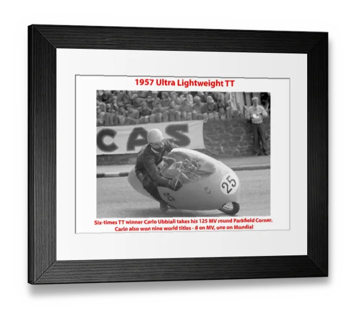 Framed Print : 1957 Ultra Lightweight TT Framed Print : 1957 Ultra Lightweight TT