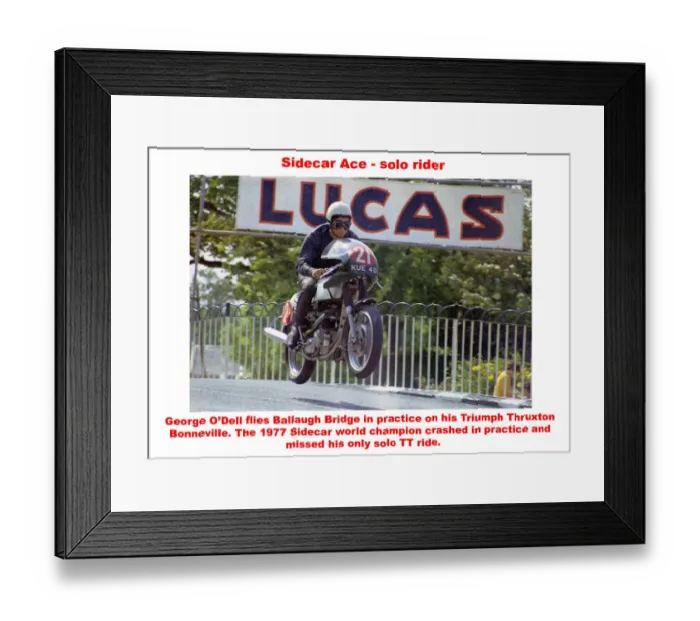 Framed Print : Sidecar Ace - solo rider Framed Print : Sidecar Ace - solo rider