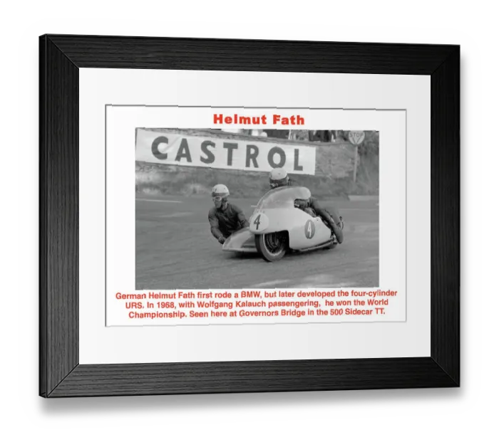 Framed Print : Helmut Fath Wolfgang Kalauch URS 1968 500 Sidecar TT Framed Print : Helmut Fath Wolfgang Kalauch URS 1968 500 Sidecar TT