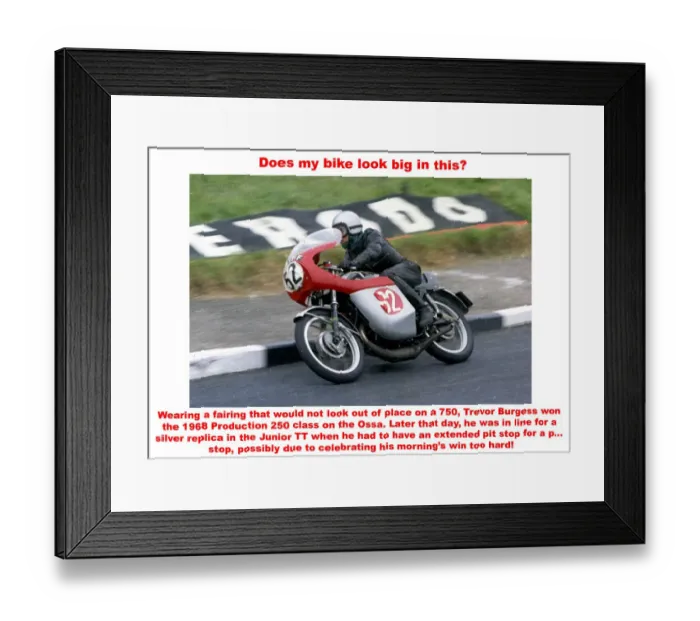 Framed Print : Does my bike look big in this? Framed Print : Does my bike look big in this?