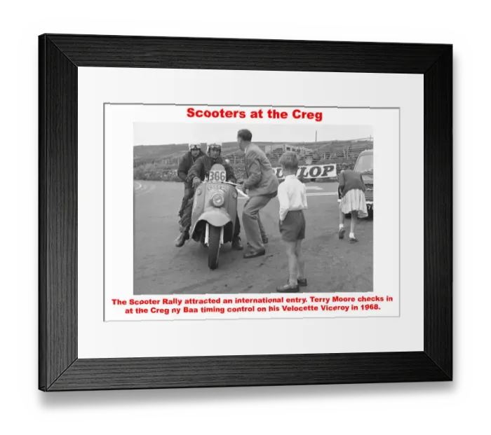 Framed Print : Scooters at the Creg