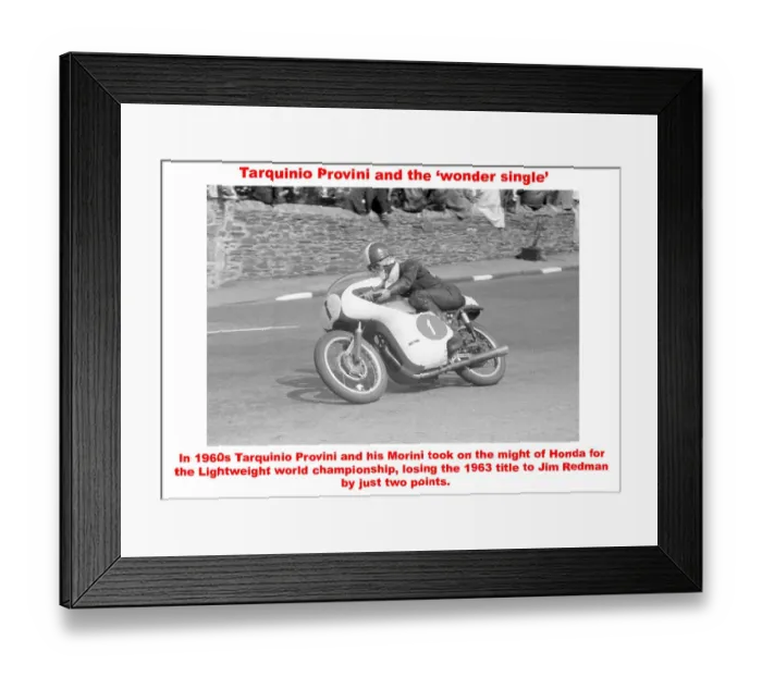 Framed Print : Tarquinio Provini and the wonder single Framed Print : Tarquinio Provini and the wonder single