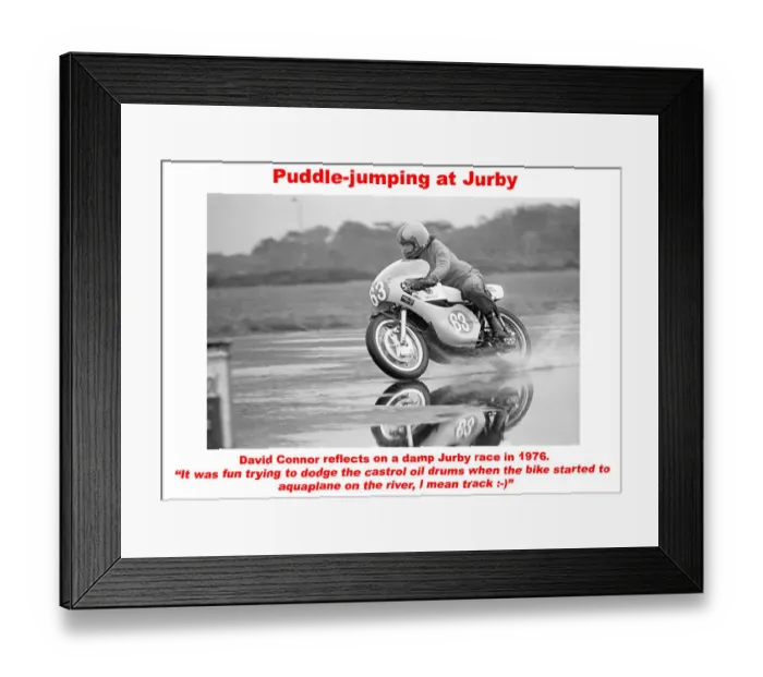 Framed Print : Puddle-jumping at Jurby Framed Print : Puddle-jumping at Jurby
