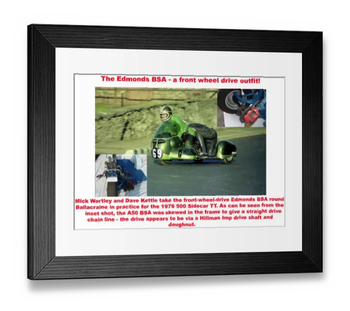 Framed Print : The Edmonds BSA - a front wheel drive outfit Framed Print : The Edmonds BSA - a front wheel drive outfit