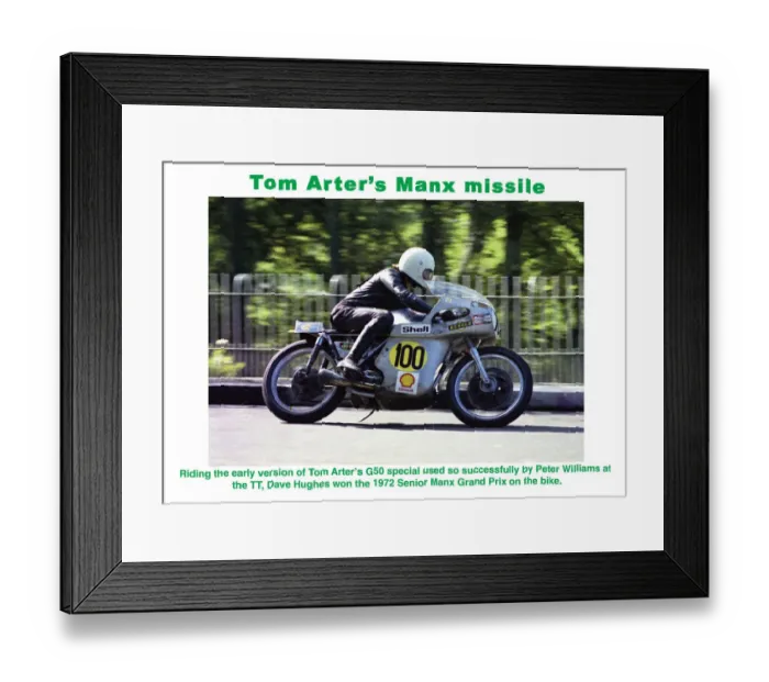 Framed Print : Tom Arters Manx missile Framed Print : Tom Arters Manx missile