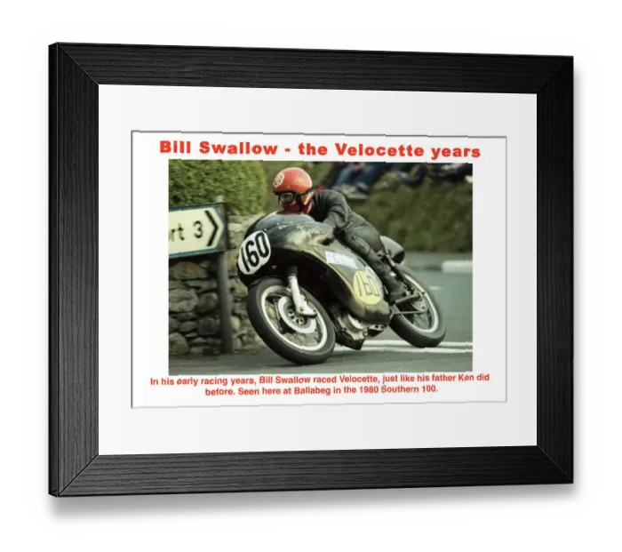 Framed Print : Bill Swallow - the Velocette years Framed Print : Bill Swallow - the Velocette years