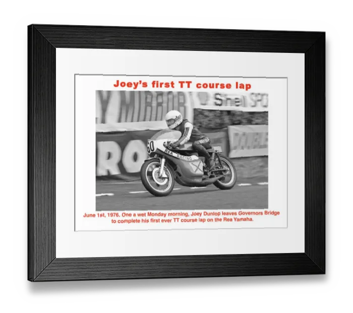 Framed Print : Joeys first TT course lap Framed Print : Joeys first TT course lap