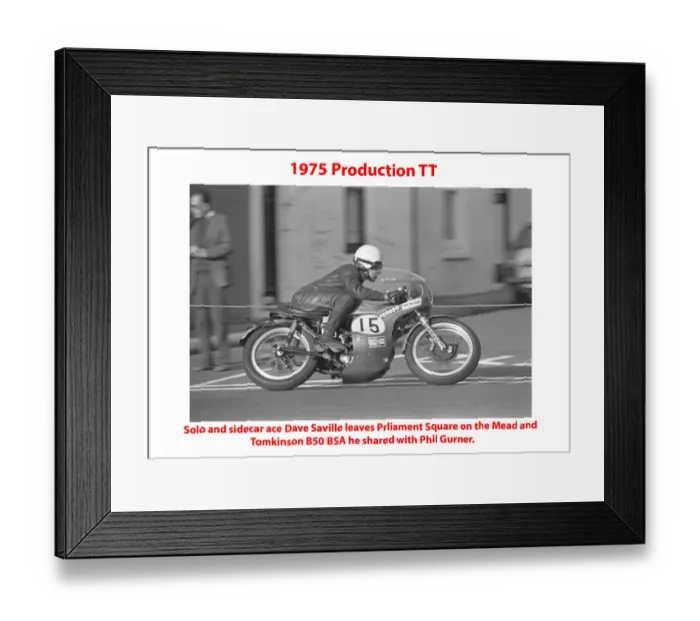Framed Print : 1975 Production TT Framed Print : 1975 Production TT