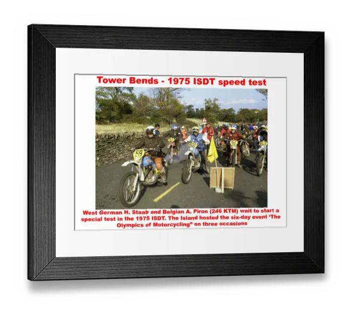 Framed Print : Tower Bends - 1975 ISDT speed test Framed Print : Tower Bends - 1975 ISDT speed test