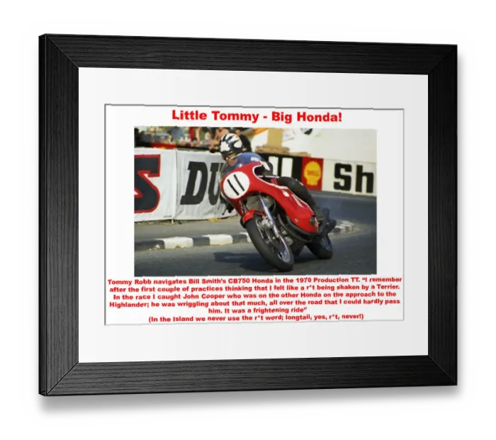 Framed Print : Little Tommy - Big Honda Framed Print : Little Tommy - Big Honda