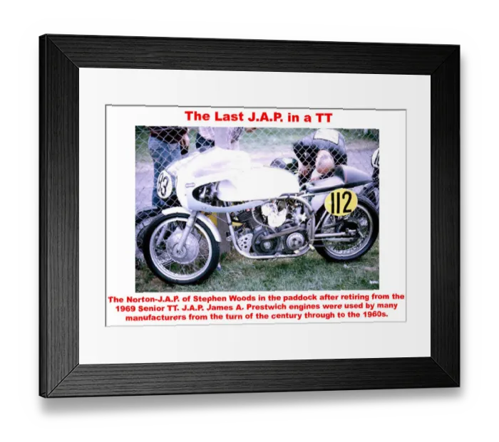 Framed Print : The last J. A. P. in a TT Framed Print : The last J. A. P. in a TT