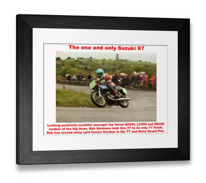 Framed Print : Bob Simmons (Suzuki) The one and only Suzuki X7 Framed Print : Bob Simmons (Suzuki) The one and only Suzuki X7