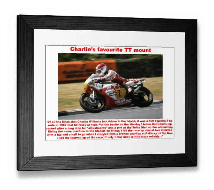 Framed Print : Charlies fvourite TT mount Framed Print : Charlies fvourite TT mount