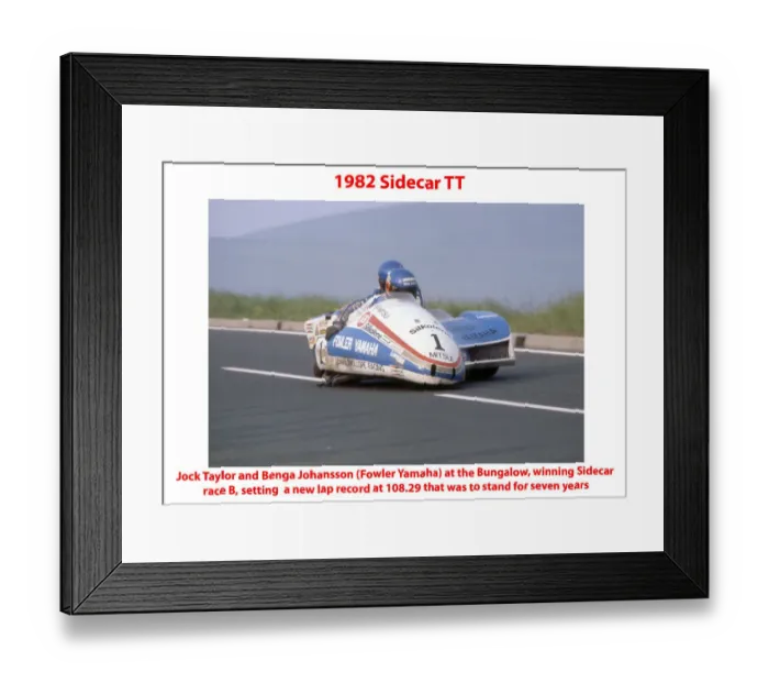 Framed Print : 1982 Sidecar TT