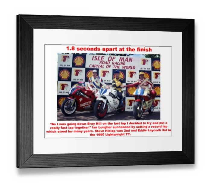 Framed Print : 1, 8 seconds apart at the finish Framed Print : 1, 8 seconds apart at the finish