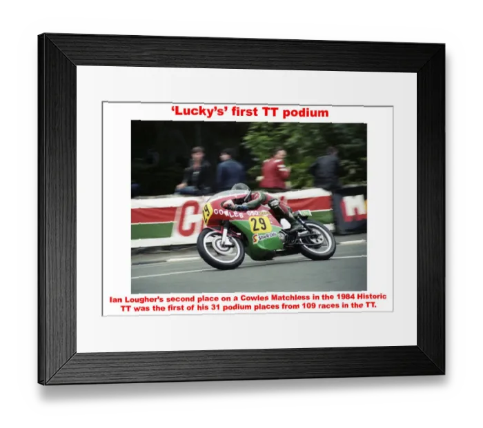 Framed Print : Luckys first TT podium