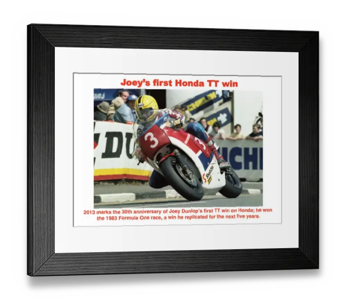 Framed Print : Joeys first Honda TT win Framed Print : Joeys first Honda TT win