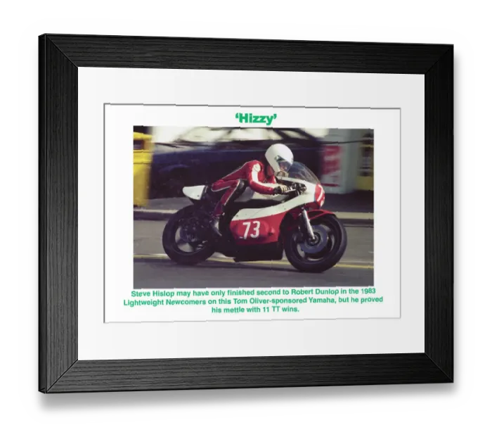 Framed Print : Hizzy. Steve Hislop may have only finished second to Robert Dunlop in the Framed Print : Hizzy. Steve Hislop may have only finished second to Robert Dunlop in the