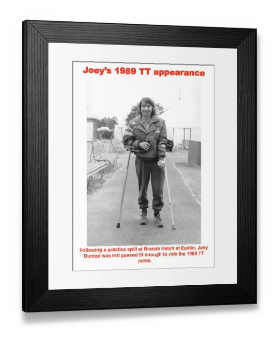 Framed Print : Joeys 1989 TT appearance Framed Print : Joeys 1989 TT appearance