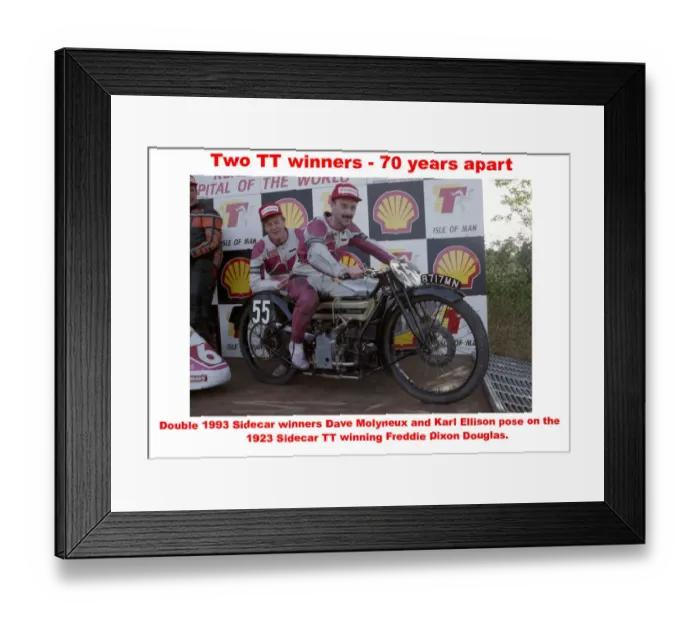 Framed Print : Two TT winners - 70 years apart Framed Print : Two TT winners - 70 years apart