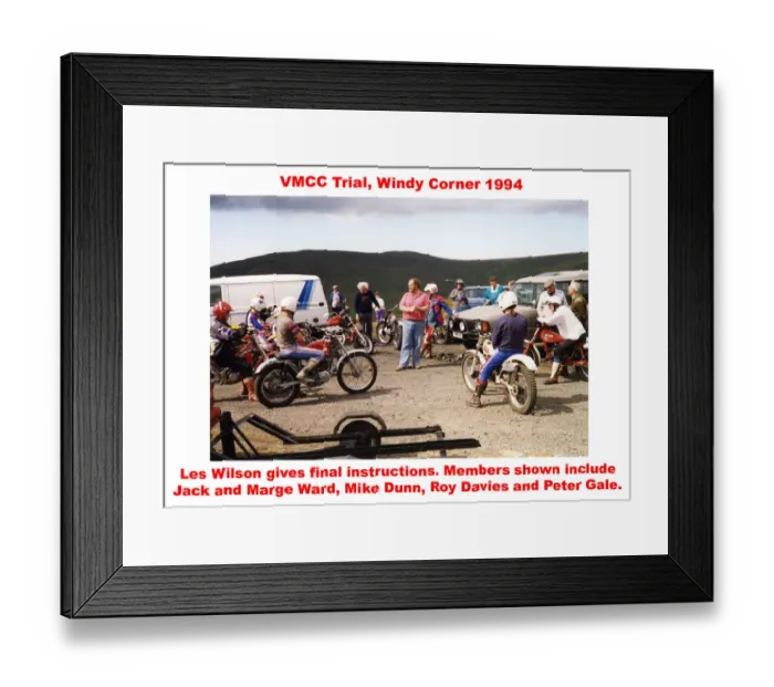 Framed Print : V. M. C. C, Trial, Windy Corner 1994 Framed Print : V. M. C. C, Trial, Windy Corner 1994
