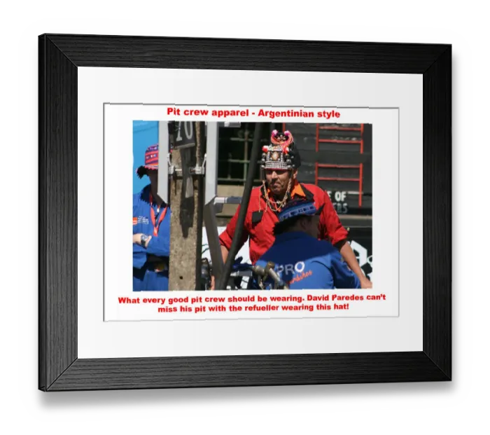 Framed Print : Pit-crew apparel - Argentinian style Framed Print : Pit-crew apparel - Argentinian style