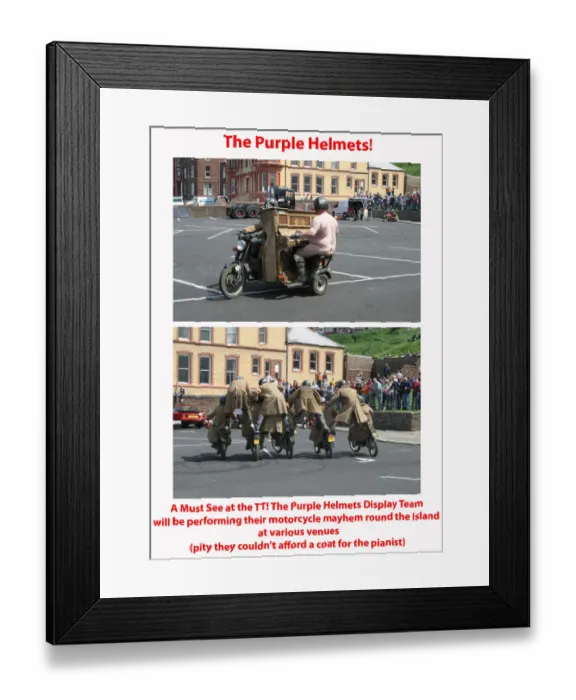 Framed Print : The Purple Helmets Framed Print : The Purple Helmets