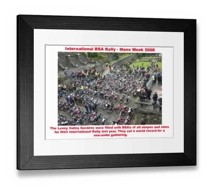 Framed Print : International BSA Rally - Manx Week 2008 Framed Print : International BSA Rally - Manx Week 2008