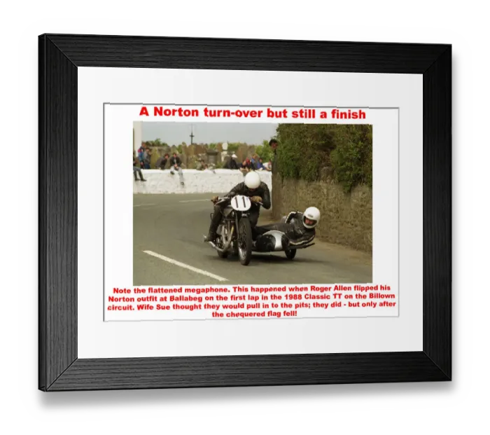 Framed Print : A Norton turn-over but still a finish Framed Print : A Norton turn-over but still a finish