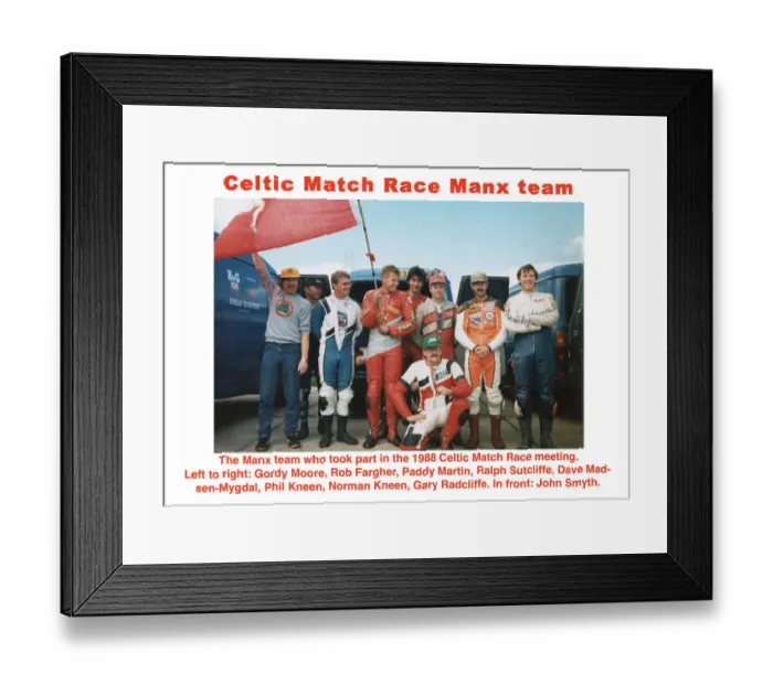 Framed Print : Celtic Match Race Manx Team Framed Print : Celtic Match Race Manx Team