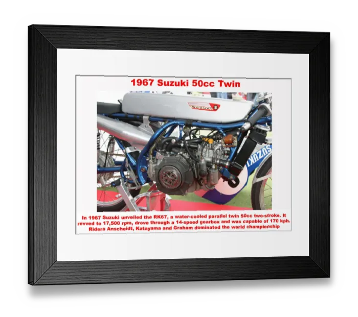 Framed Print : 1967 Suzuki 500cc Twin Framed Print : 1967 Suzuki 500cc Twin