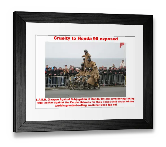 Framed Print : Cruelty to Honda 90 exposed Framed Print : Cruelty to Honda 90 exposed