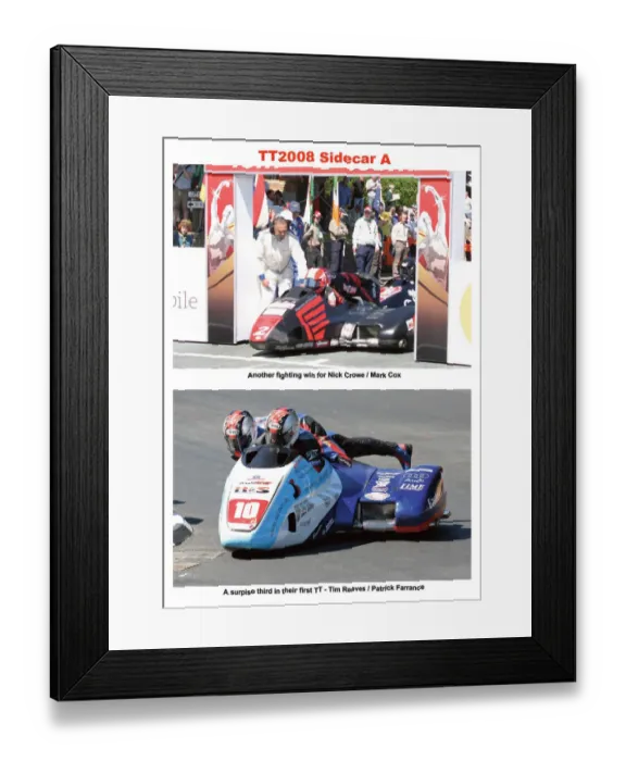 Framed Print : TT 2008 Sidecar A Framed Print : TT 2008 Sidecar A