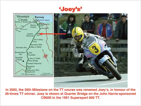 Joey s. In 2002, the 26th Milestone on the TT course was renamed Joey s