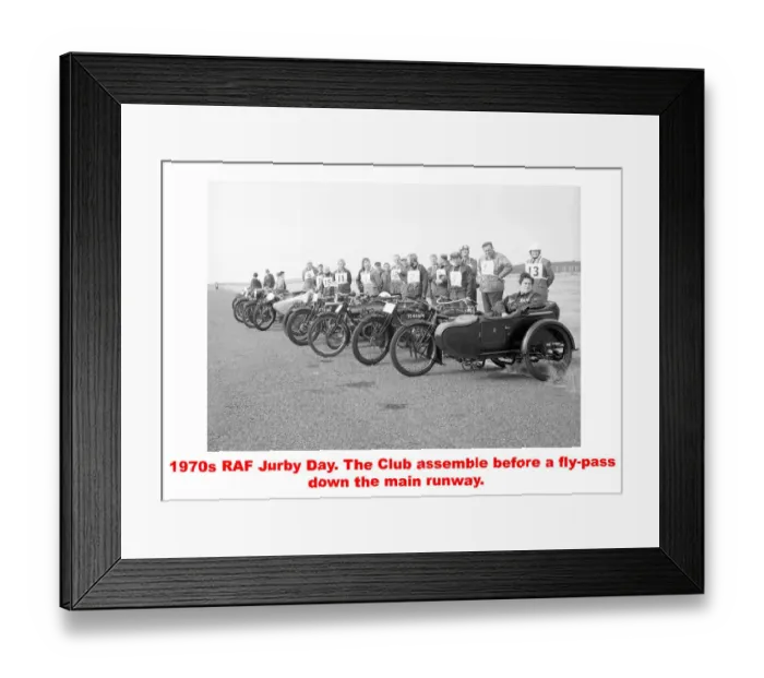 Framed Print : 1970s R. A, F, Jurby Day V. M. C. C. members Framed Print : 1970s R. A, F, Jurby Day V. M. C. C. members