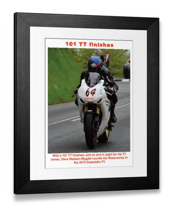 Framed Print : 101 TT finishes Framed Print : 101 TT finishes