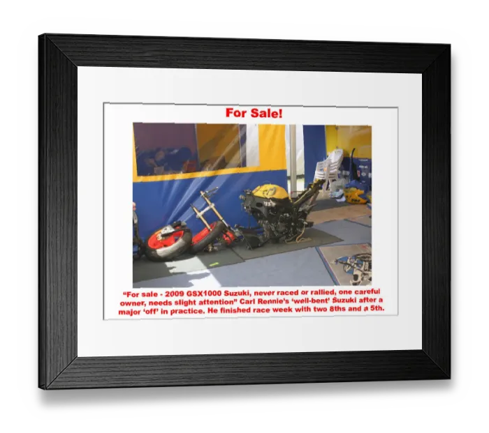 Framed Print : ForSale. For sale - 2009 GSX1000 Suzuki, never raced or rallied
