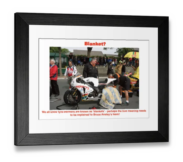Framed Print : Blanket?. We all know tyre-warmers are known as blankets - perhaps the Framed Print : Blanket?. We all know tyre-warmers are known as blankets - perhaps the