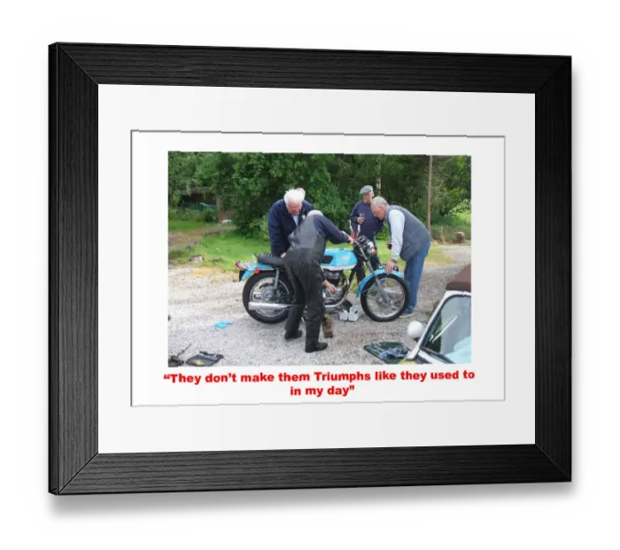 Framed Print : They don t make Triumphs like they used to Framed Print : They don t make Triumphs like they used to