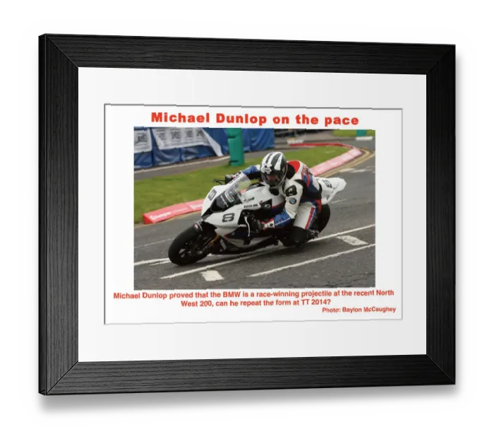 Framed Print : Michael Dunlop on the pace Framed Print : Michael Dunlop on the pace