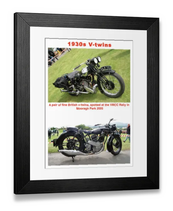 Framed Print : 1930s v-twins Framed Print : 1930s v-twins