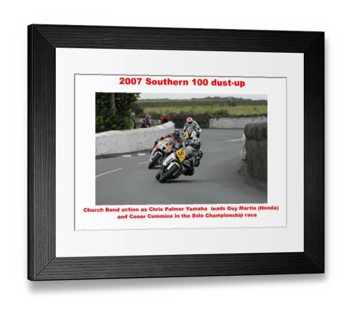 Framed Print : 2007 Southern 100 dust-up
