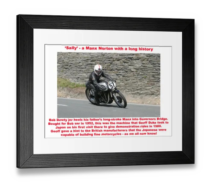 Framed Print : Sally - a Manx Norton with a long history