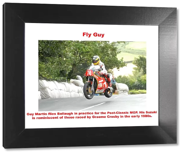 Fly Guy. Guy Martin flies Ballaugh in practice for the Post-Classic MGP 2009