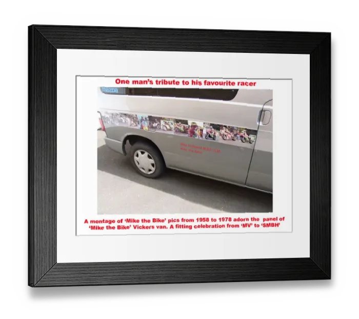 Framed Print : One mans tribute to his favourite racer Framed Print : One mans tribute to his favourite racer