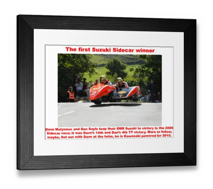 Framed Print : The first Suzuki Sidecar winner Framed Print : The first Suzuki Sidecar winner