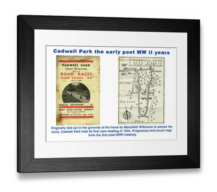 Framed Print : Cadwell Park the early post WWII years Framed Print : Cadwell Park the early post WWII years