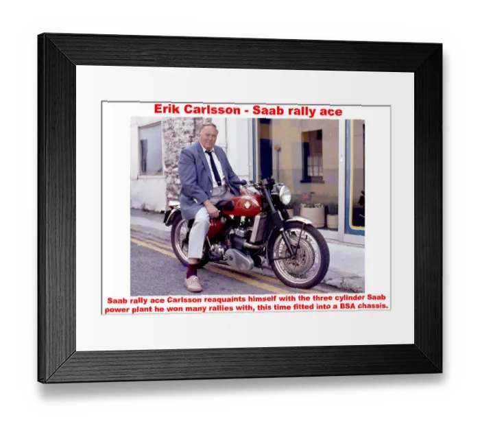 Framed Print : Eric Carlsson - Saab Rally Ace Framed Print : Eric Carlsson - Saab Rally Ace