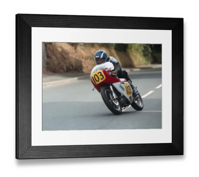 Framed Print : John Hughes (Seeley Norton) 1995 Senior Classic Manx Grand Prix
