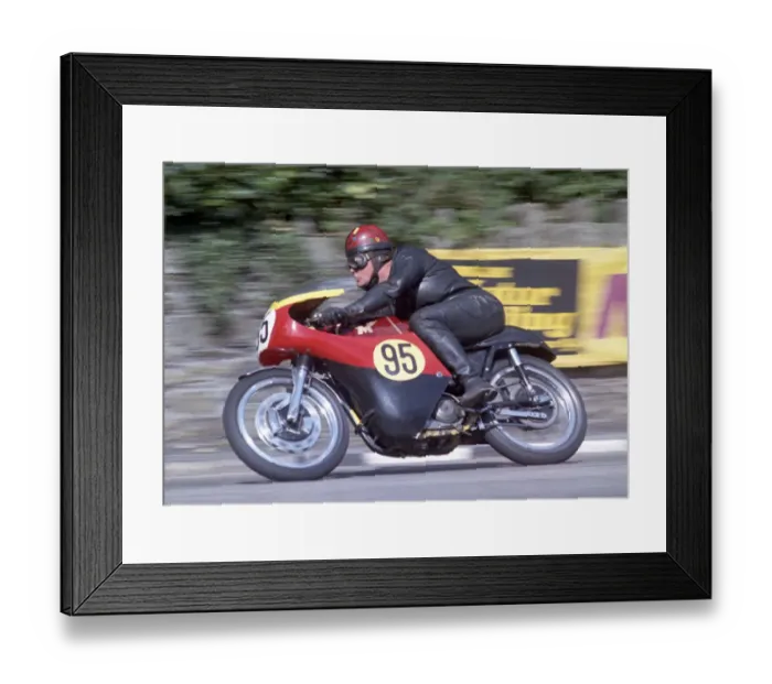 Framed Print : Bill Kane (Matchless) 1967 Senior Manx Grand Prix